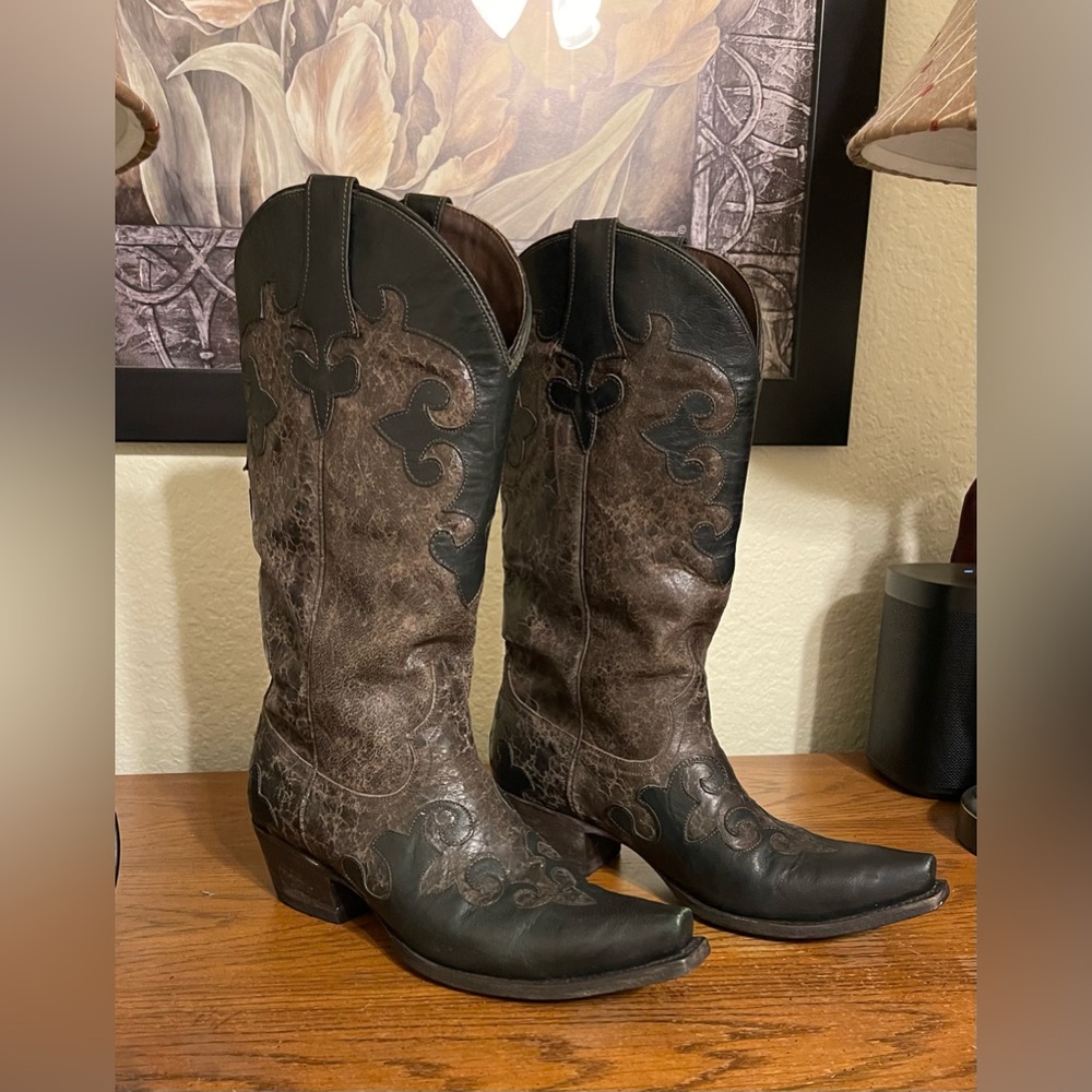 LANE Exotic Boots Lizard Sz 9